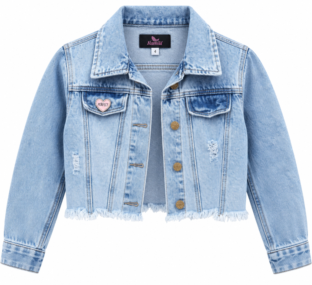 chaqueta denim celeste