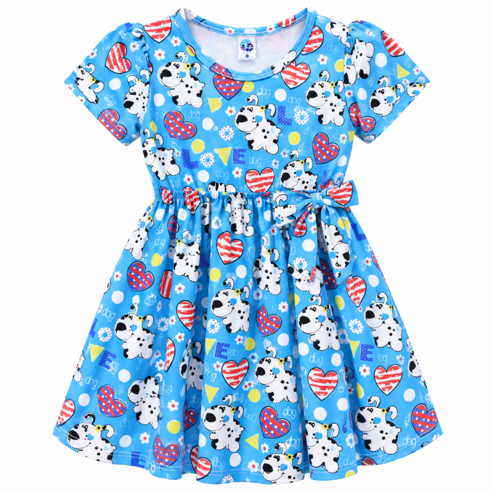 vestido azul perritos love