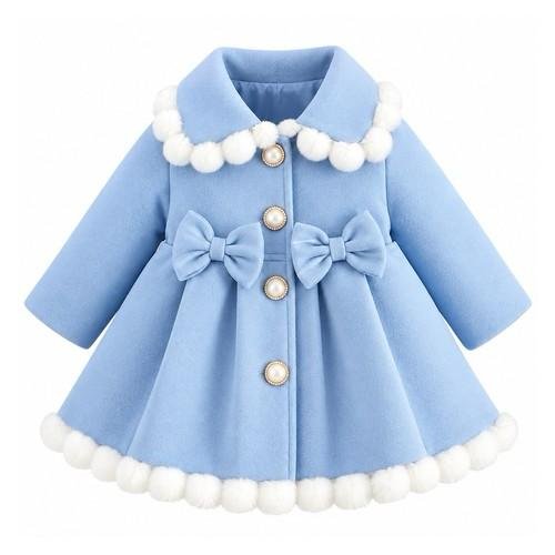 abrigo azul princesa con moños