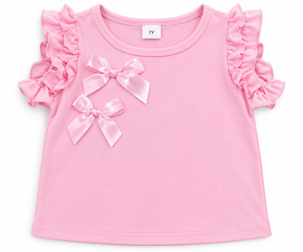 blusa rosa con boleros