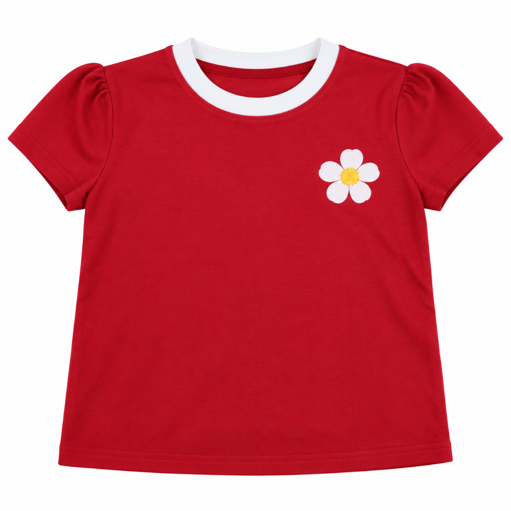 camiseta roja margarita