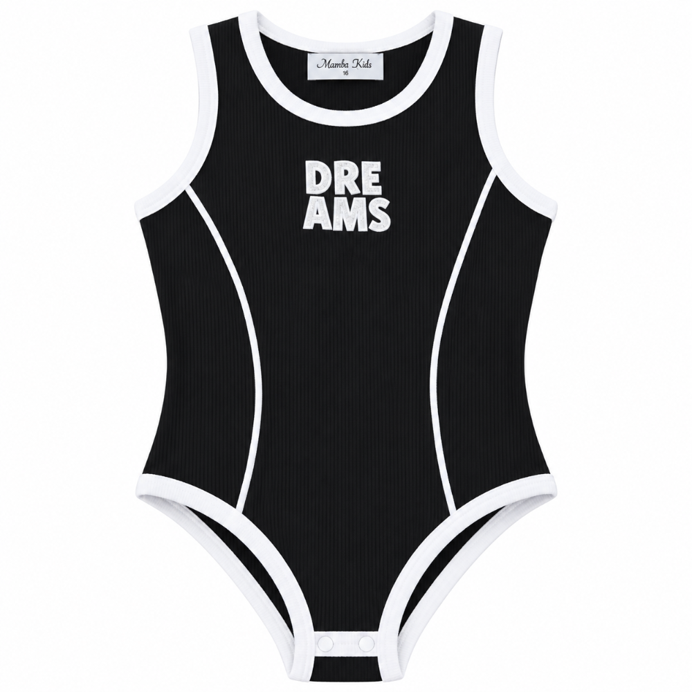 body negro dreams con contraste blanco
