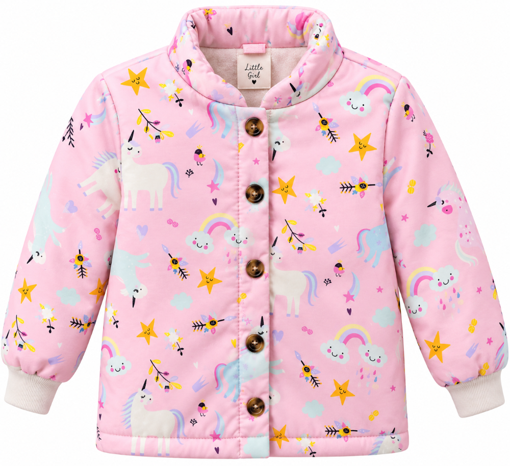 chaqueta unicornio magico rosa