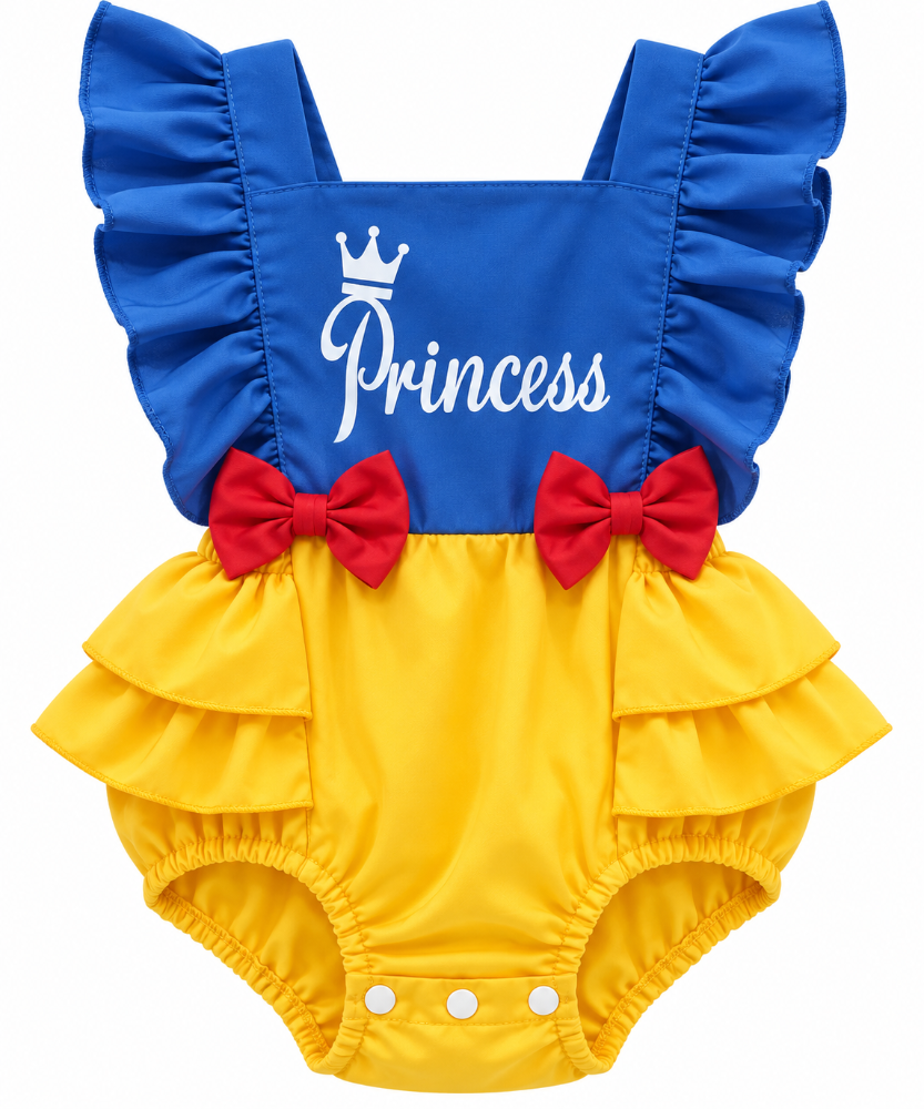 body princesa azul y amarillo
