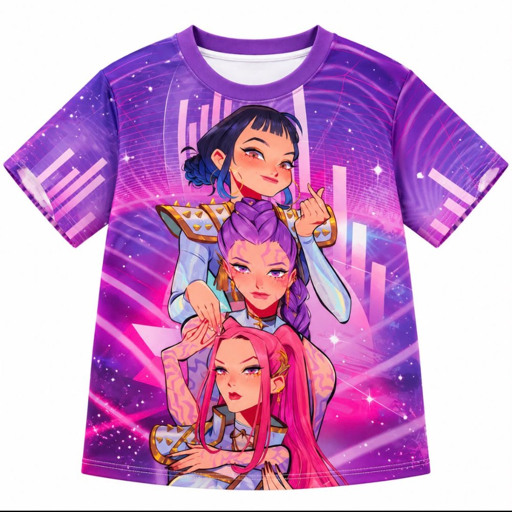 ccamiseta k-pop morada