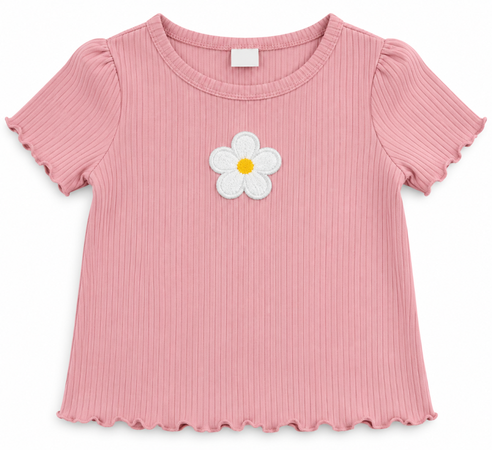blusa palo rosa con flor