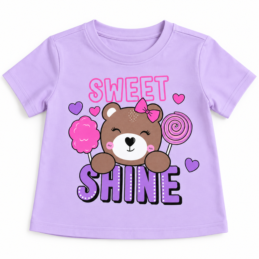 camiseta lila sweet shine