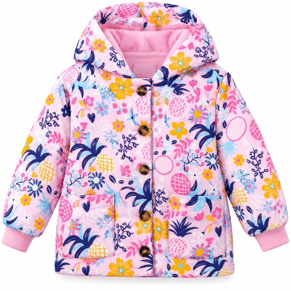 chaqueta jardin tropical rosa