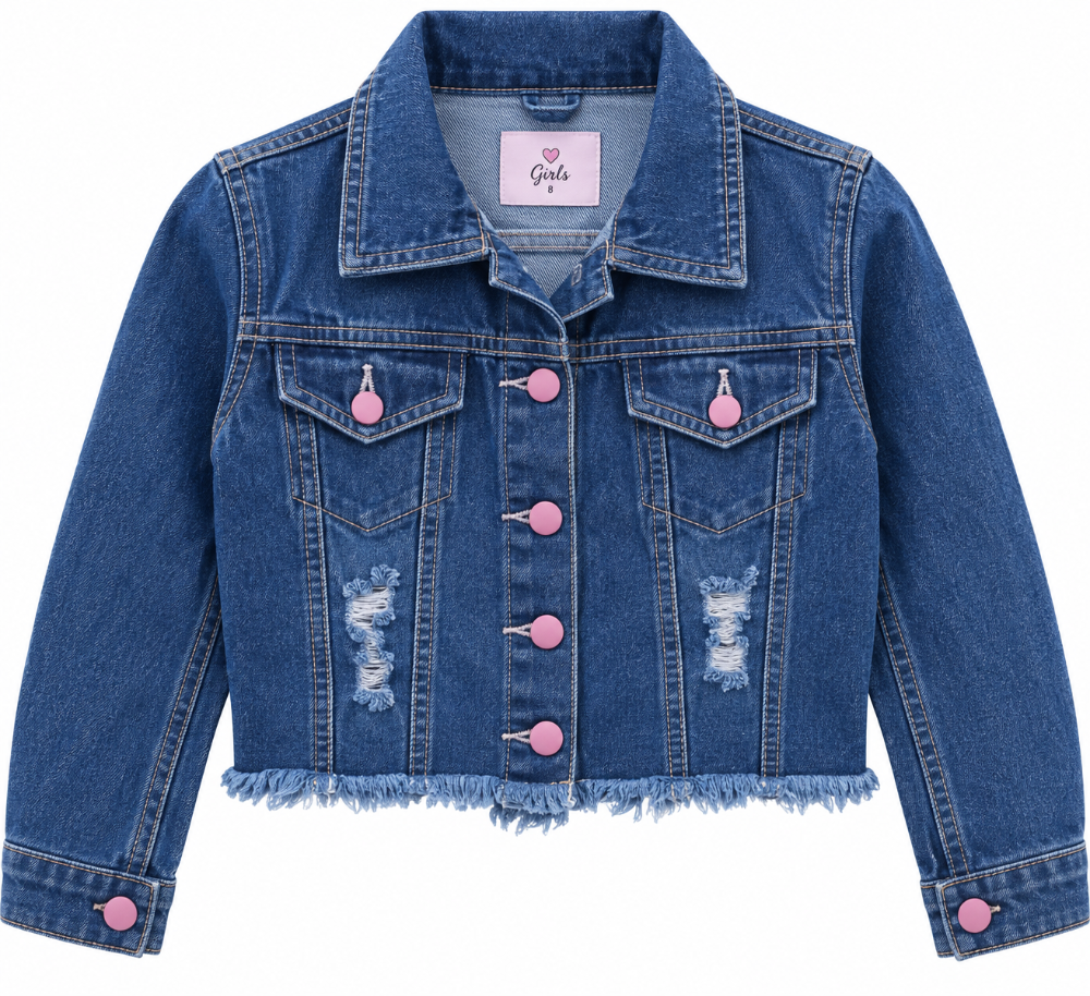 chaqueta denim azul pink