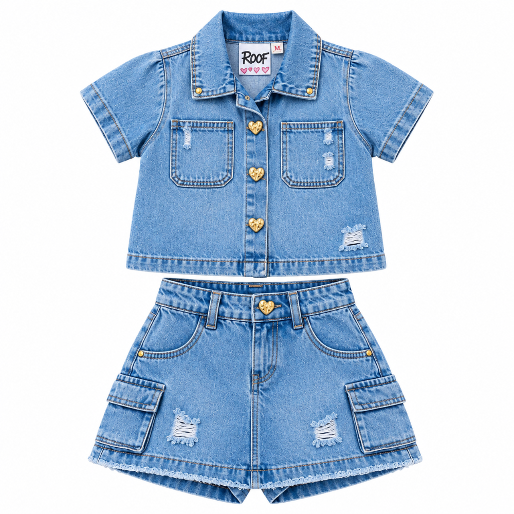 conjunto jean cargo corazones