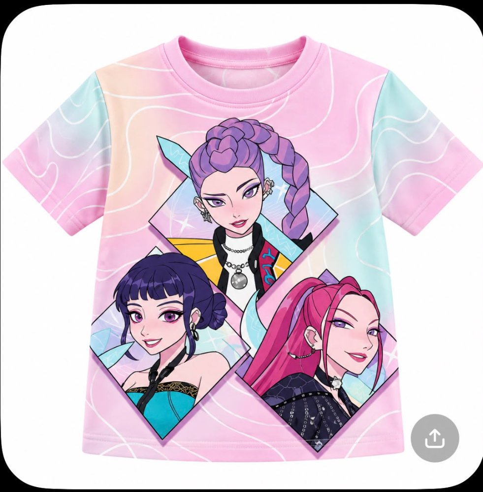 camiseta niña k-pop rosasa