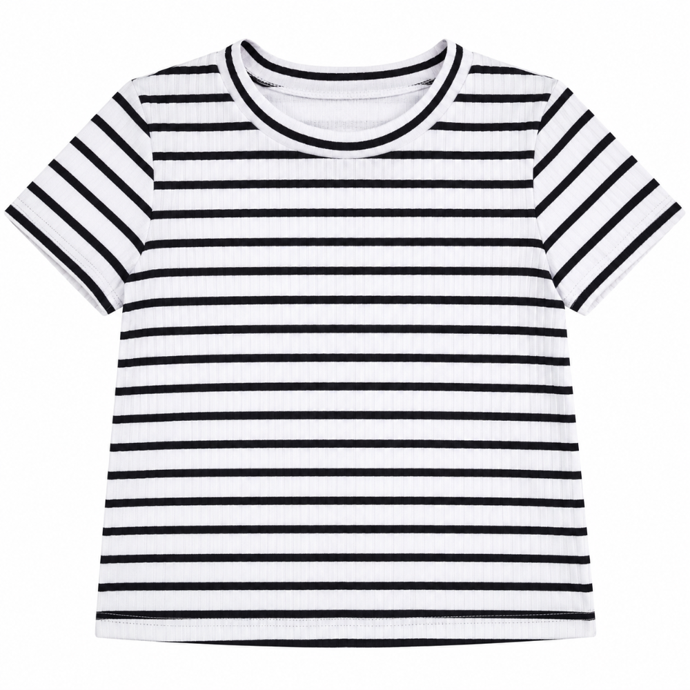 camiseta rayas blanco y negro