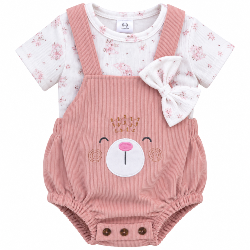 conjunto bebe osita rosa