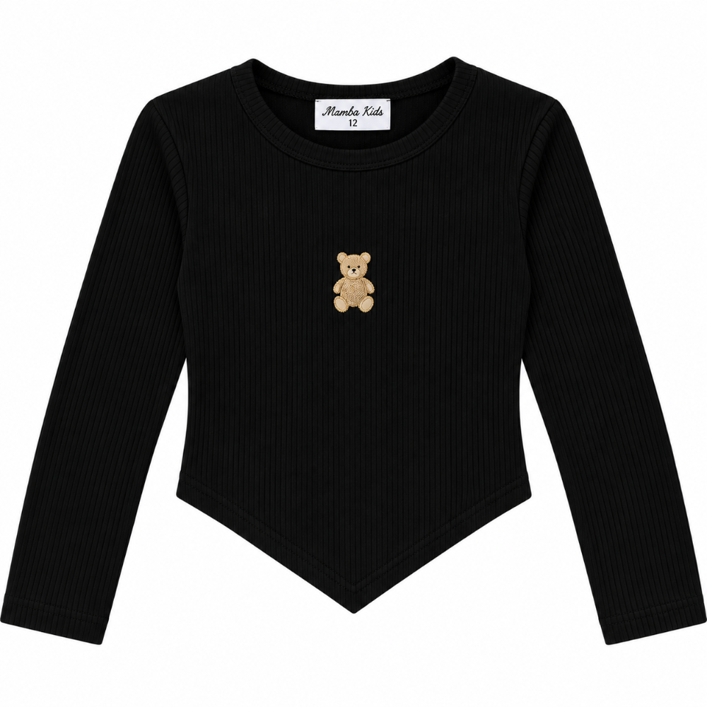 blusa negra osito