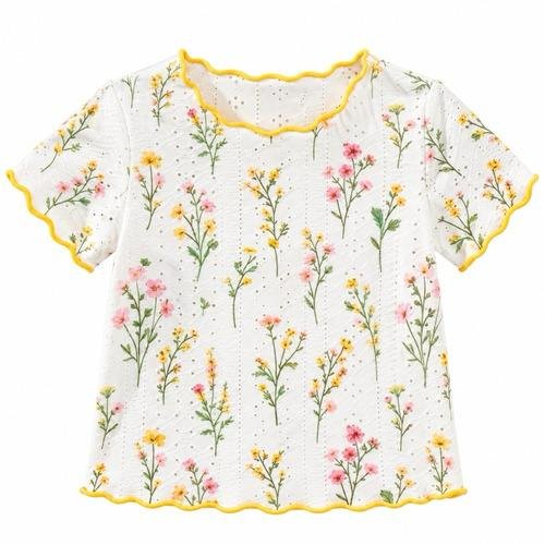 camiseta niña floral