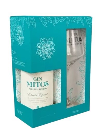 Estuche Gin Mitos 500ml con Copa