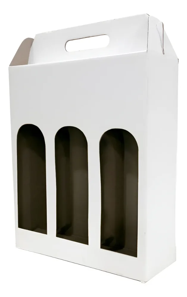 Estuche con visor triple compartimento