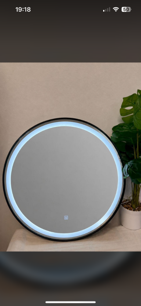 Espejo redondo Dinax con luz led 60cm