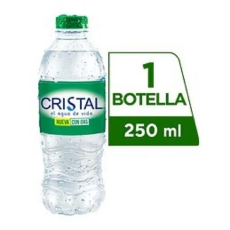 AGUA CRISTAL CON GAS PET 300 X 24