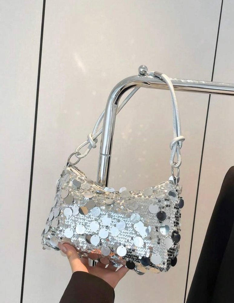 BOLSA LANTEJOULAS - PRATA