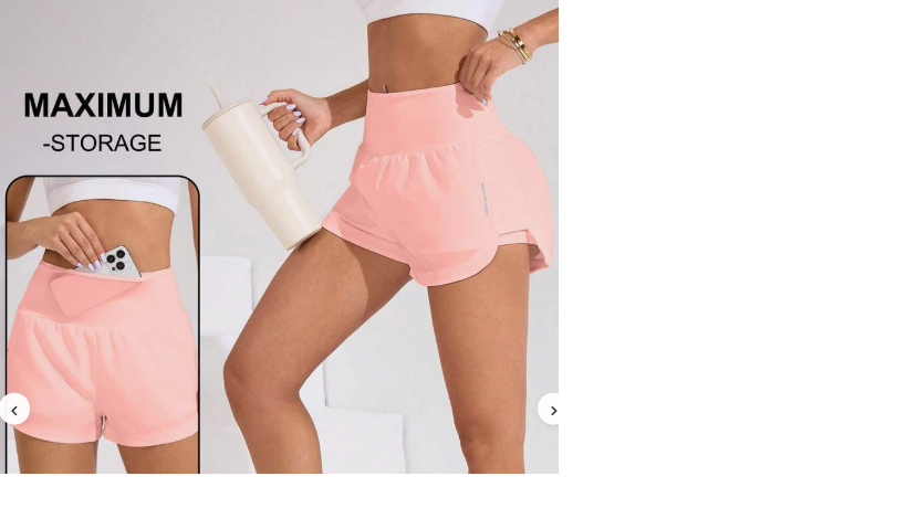 Pantalones cortos deportivos minimalistas de unicolor para mujer