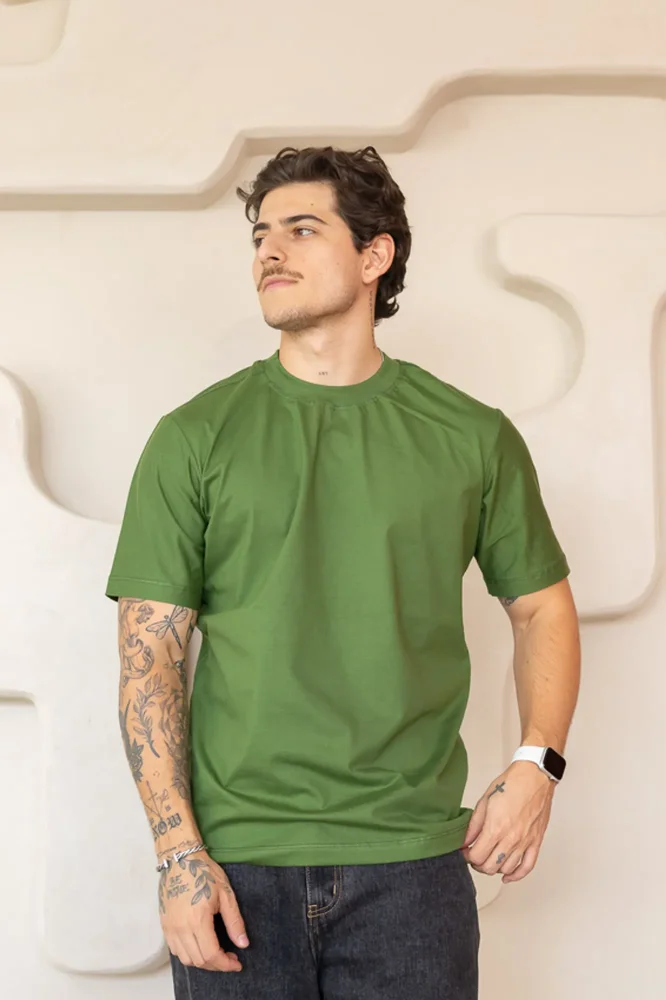 M - Camiseta lisa Verde Vert