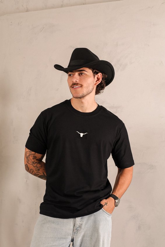 G - Camiseta Mini Touro Branco Aplicação
