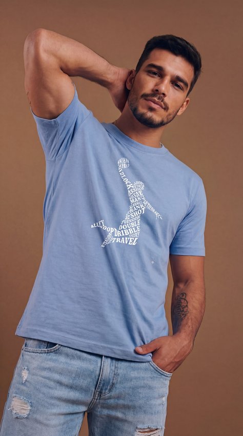 M - Camiseta Jogador de Basquete