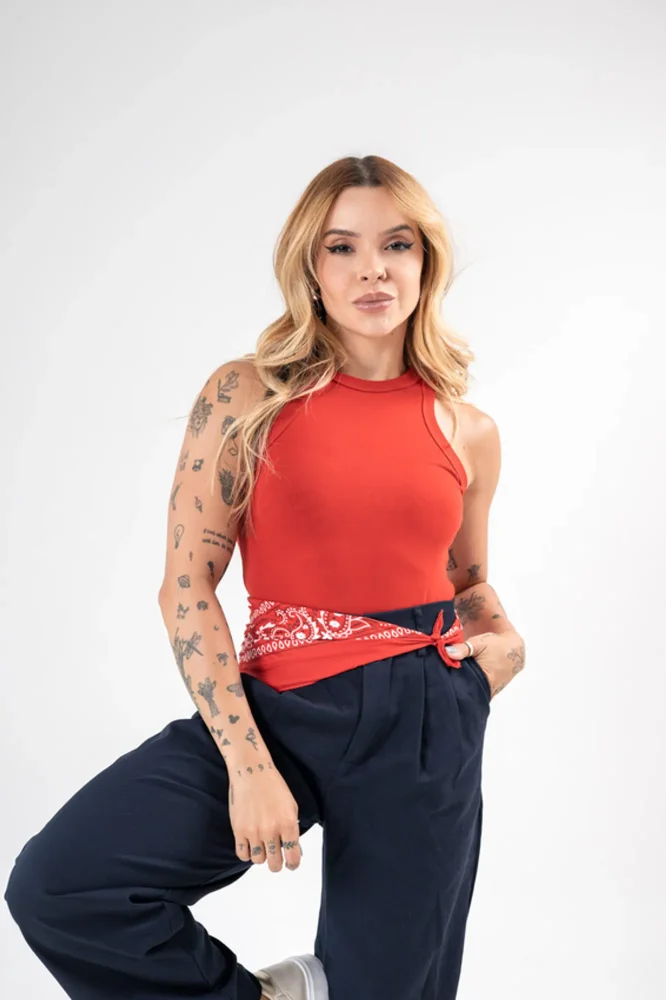 GG - Regata Nadadora Confort Vermelho Mandarim