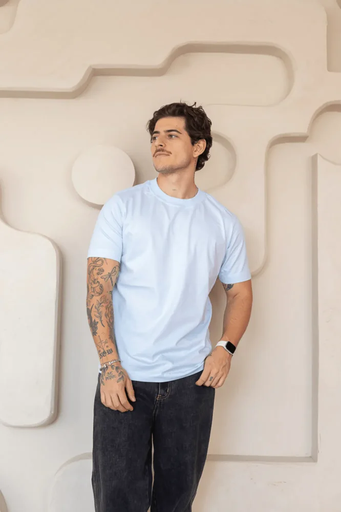 M - Camiseta Lisa Azul Skyway