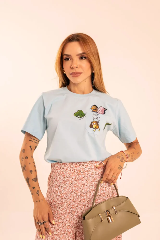 G - Tshirt Bolsinho Brinquedos Toy Story