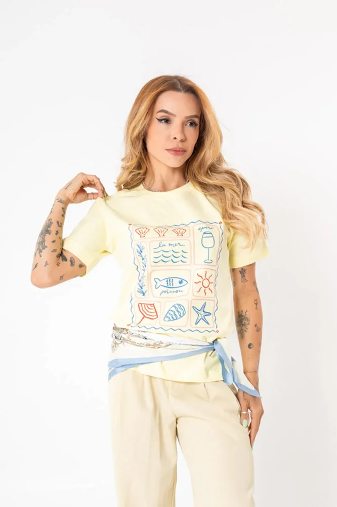 G2 - Tshirt Conchinhas Apero La Mer Poisson