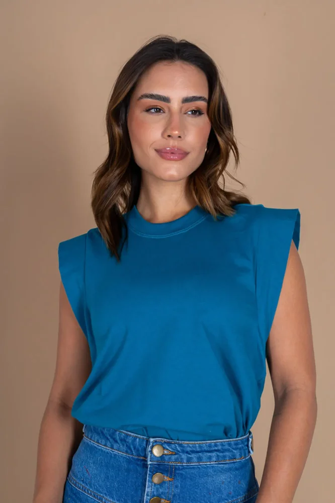 G - Muscle Tee Azul Mar Egeu