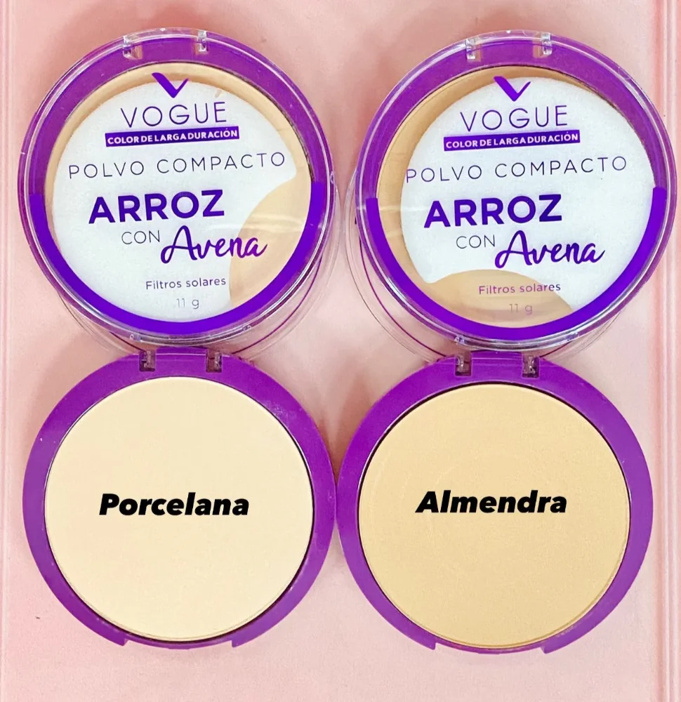 POLVO COMPACTO ARROZ VOGUE PORCELANA