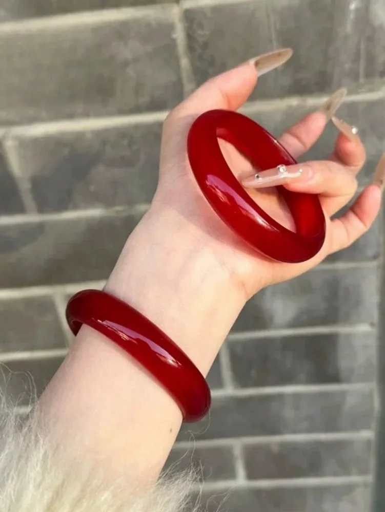 BRAZALETE DE AGATA CUARZO ROJO
