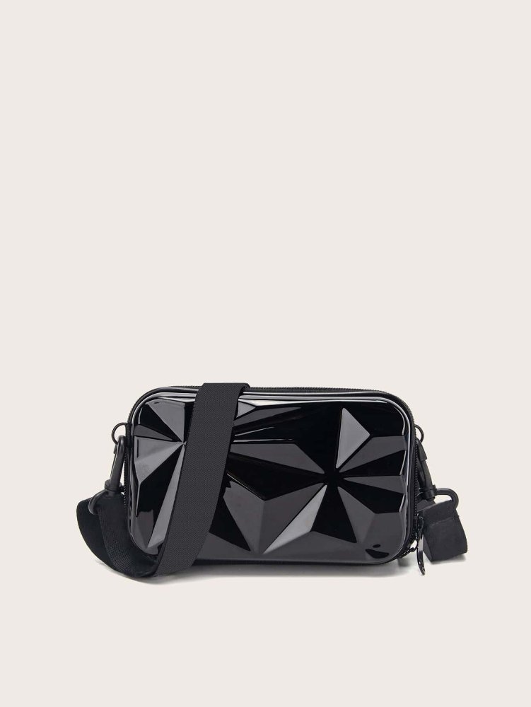 BOLSO DE SUPERFICIE CON PATRON 3D CUBIERTO PARA COLGAR