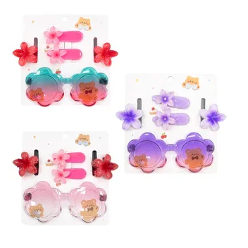 CARTON  KIT OSITOS GAFAS FLORECITA 2 PINZAS 2 MINI