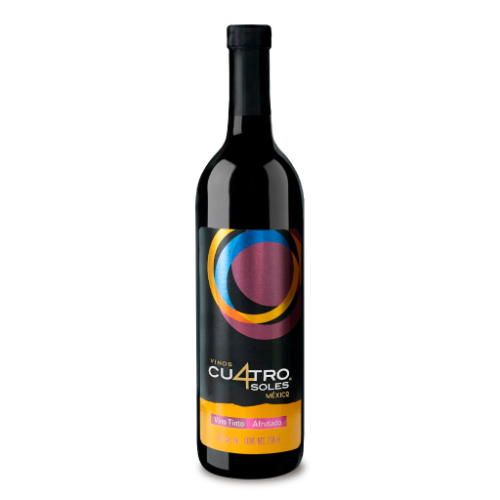 Vino Tinto Cuatro Soles Afrutado 750ml