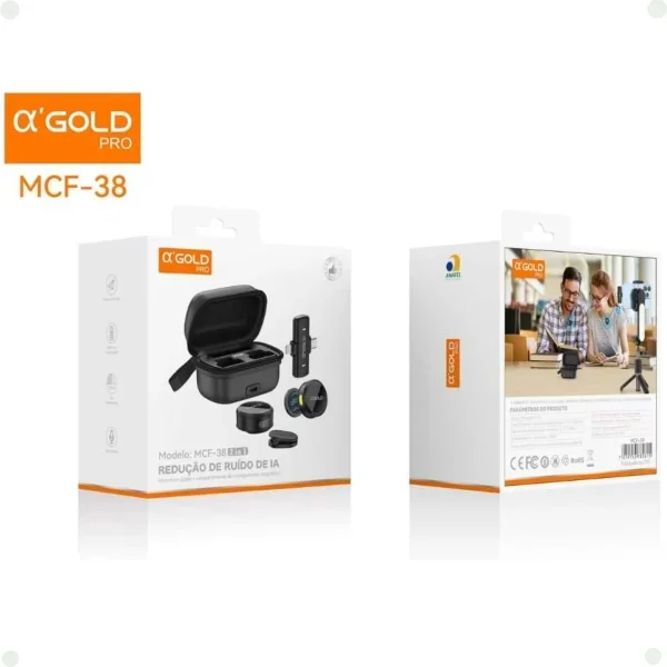 Microfone de Lapela S/F MCF-38 2EM1 O'Gold