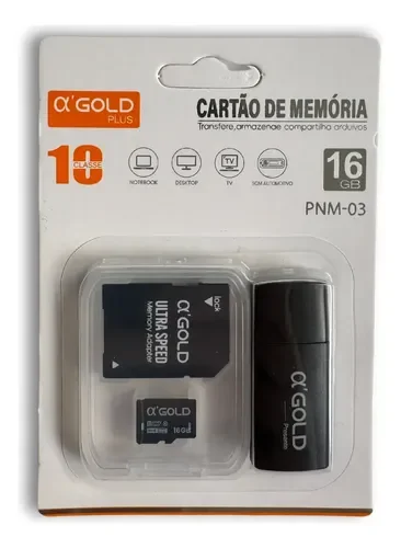 Cartão de Memória 16gb A'gold