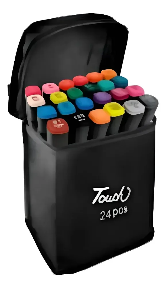 Canetinha 24 Cores Ponta Dupla Bobbie Goods Colorido