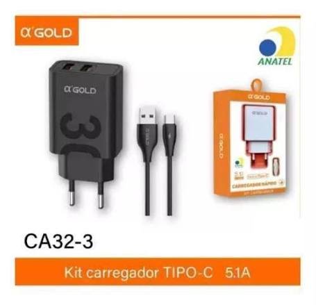 Carregador A'gold Tipo-C CA32-3 5.1A