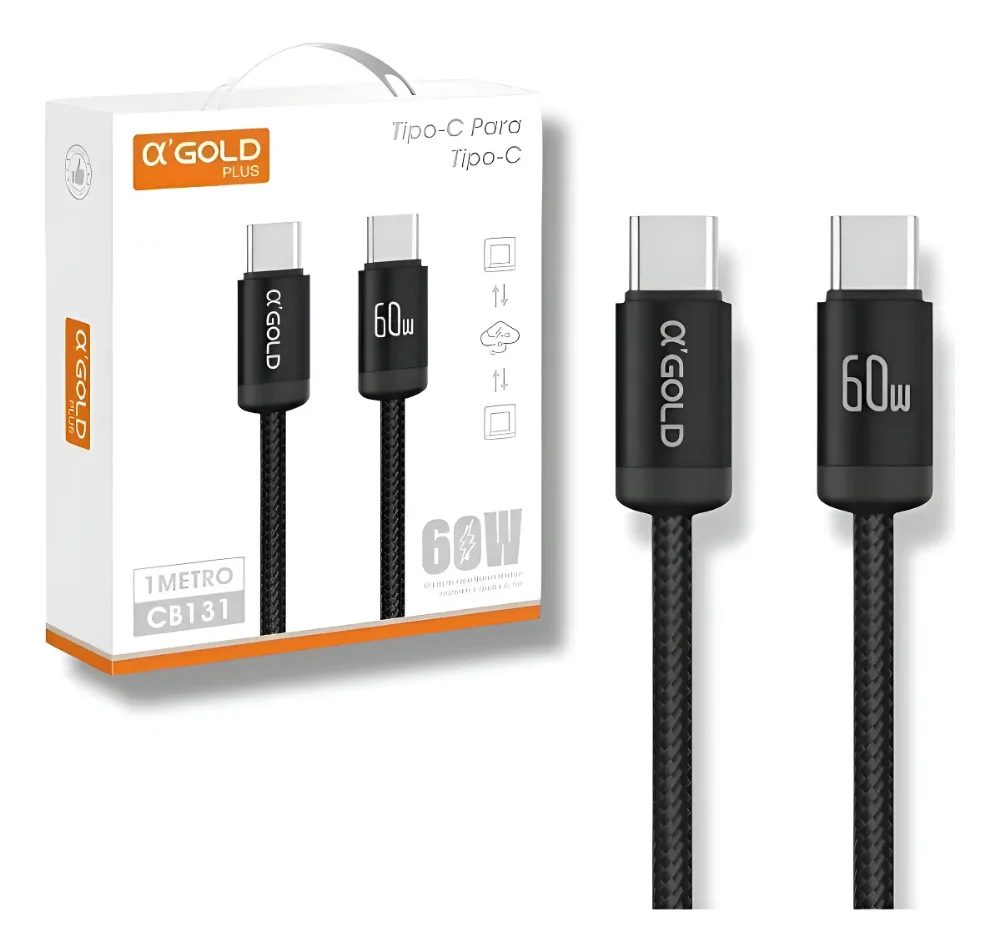 Cabo De Tecido A'gold Tipo-C Para Tipo-C CB131 30W