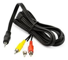 Cabo Auxiliar P2 3 Vias X Rca Áudio Video
