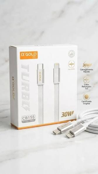 Cabo De Tecido A'gold TIPO-C Para IOS CB155 30W