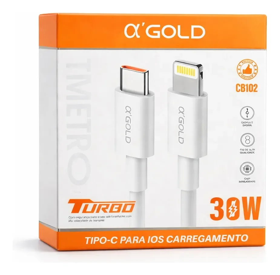 Cabo A'gold Tipo-C Para IOS CB102 30W