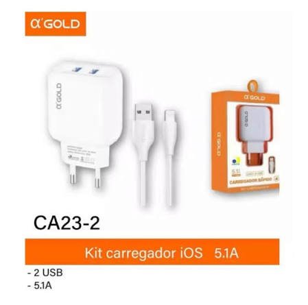 Carregador A'gold IOS CA23-2 5.1A