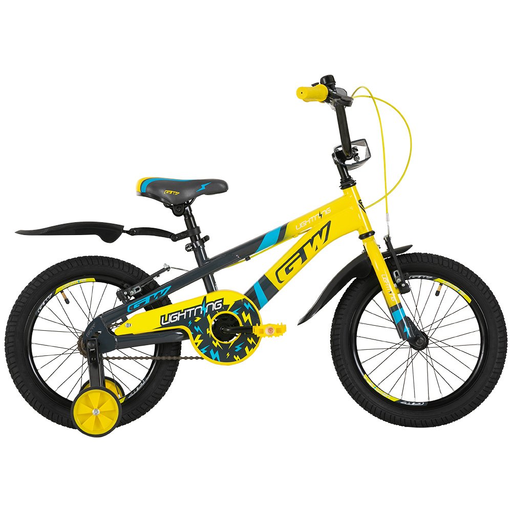 Bicicleta  rin 16 niño GW Lightning amarilla