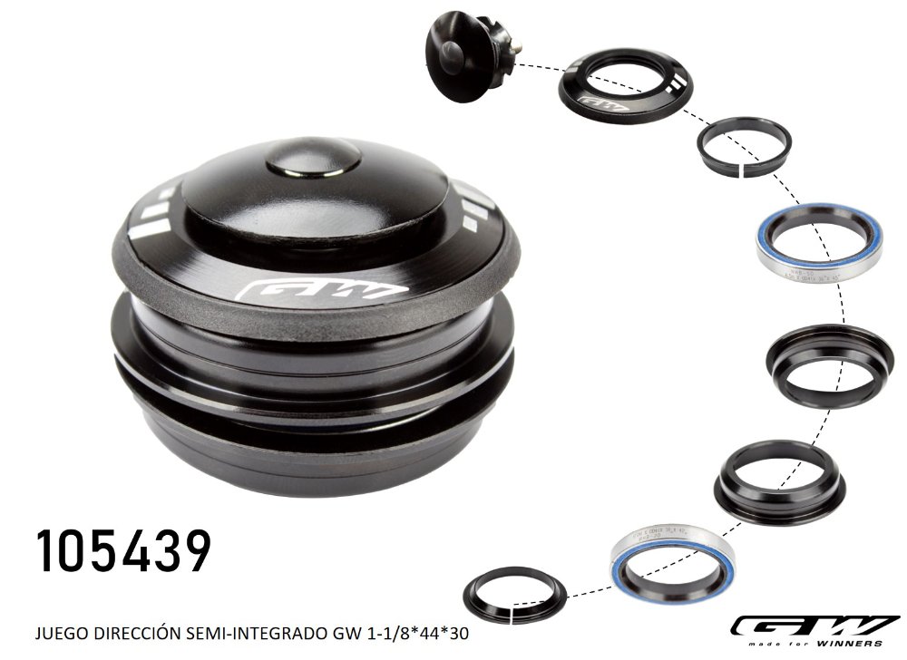 Cajas Direccion GW 8P SEMI-INTEGRADO 1-1/8