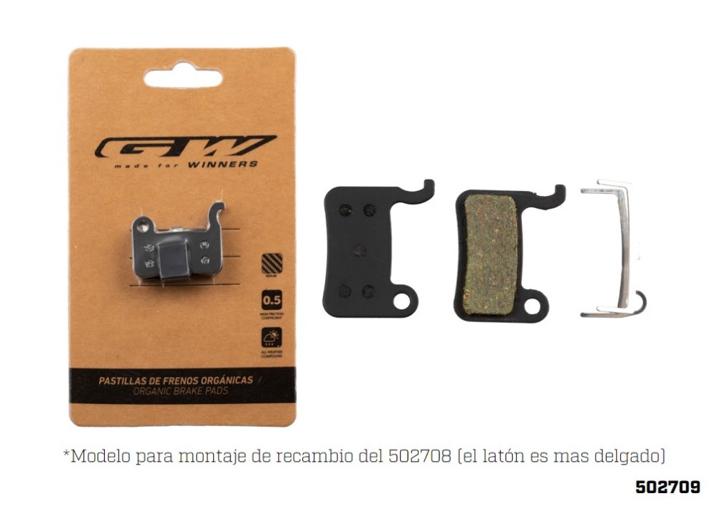 Pastilla de freno BPFR-17 RESINA